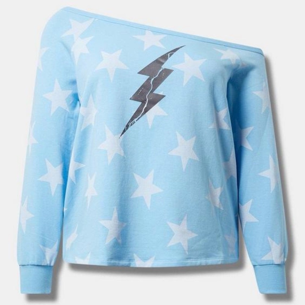 Blue Star Patterned Top